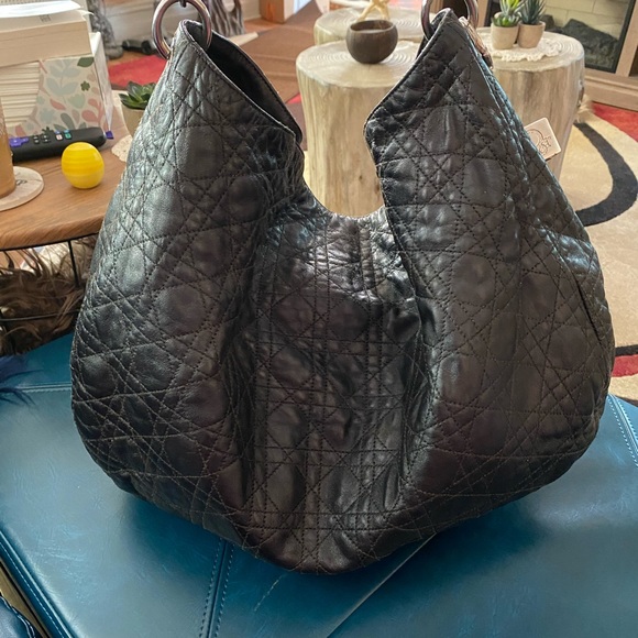 🖤Christian Dior Cannage Sac De Ville XL black hobo - Picture 11 of 14